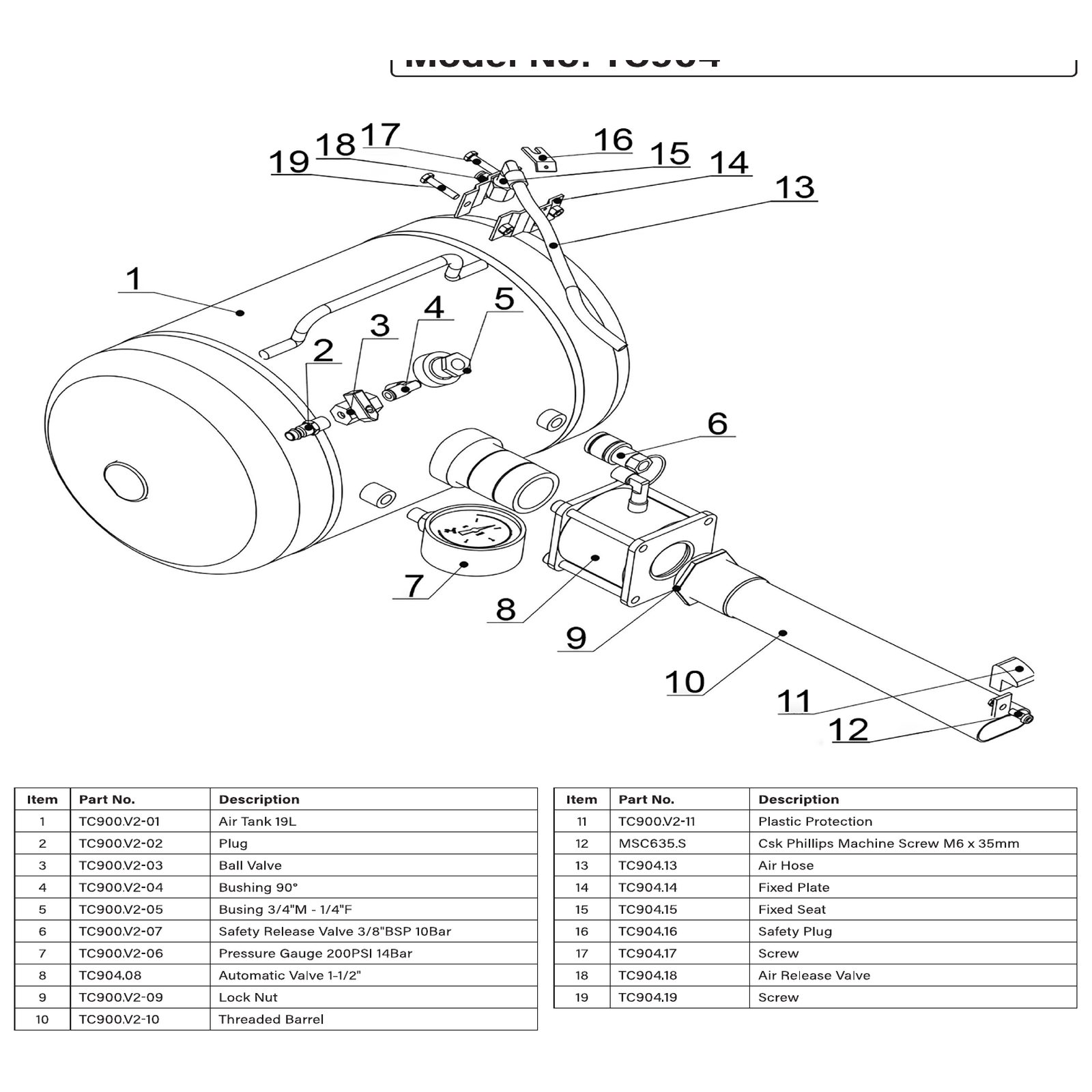 Sealey Safety plug TC904.16
