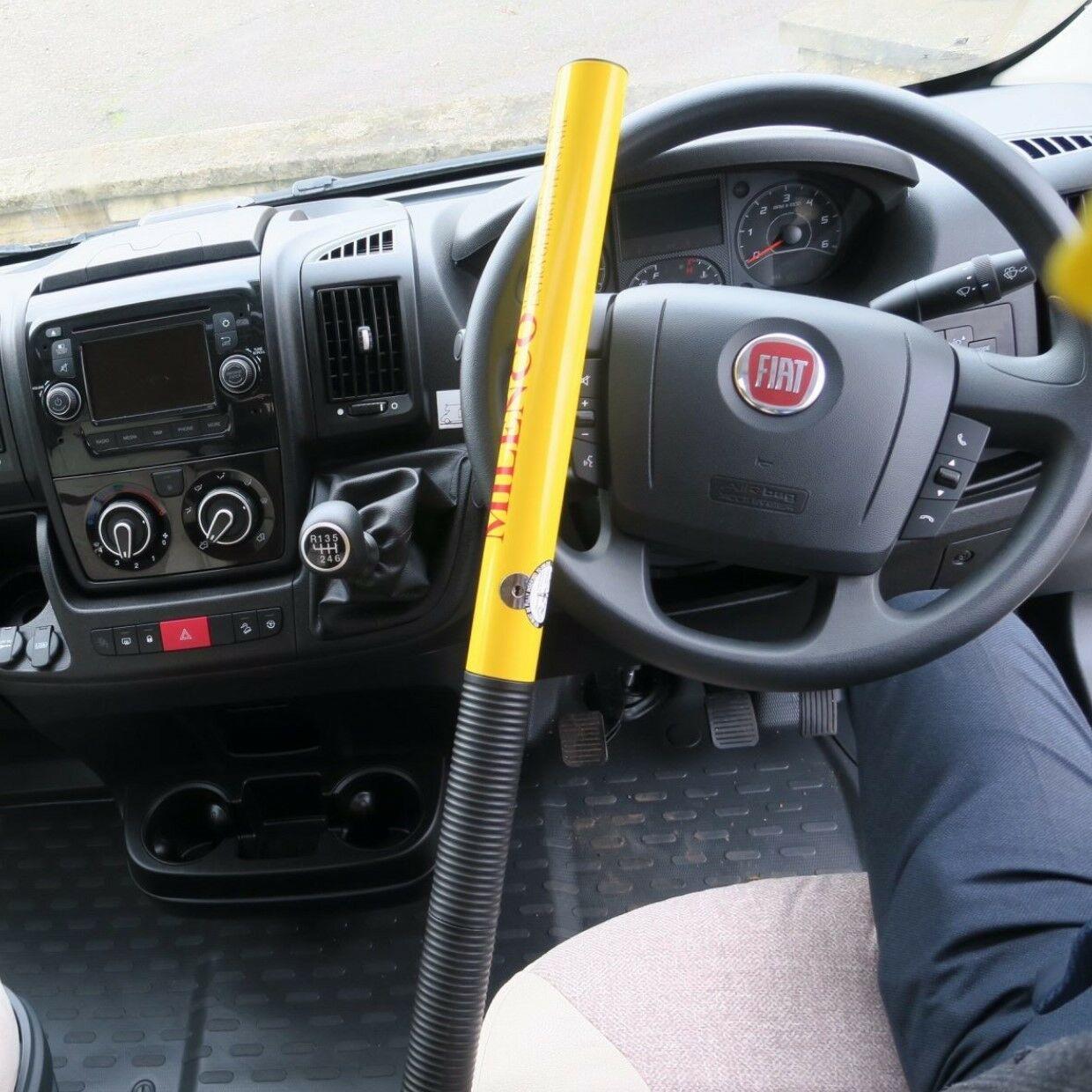Milenco Commercial Motorhome Van High Security Steering Wheel Lock 0512 Yellow