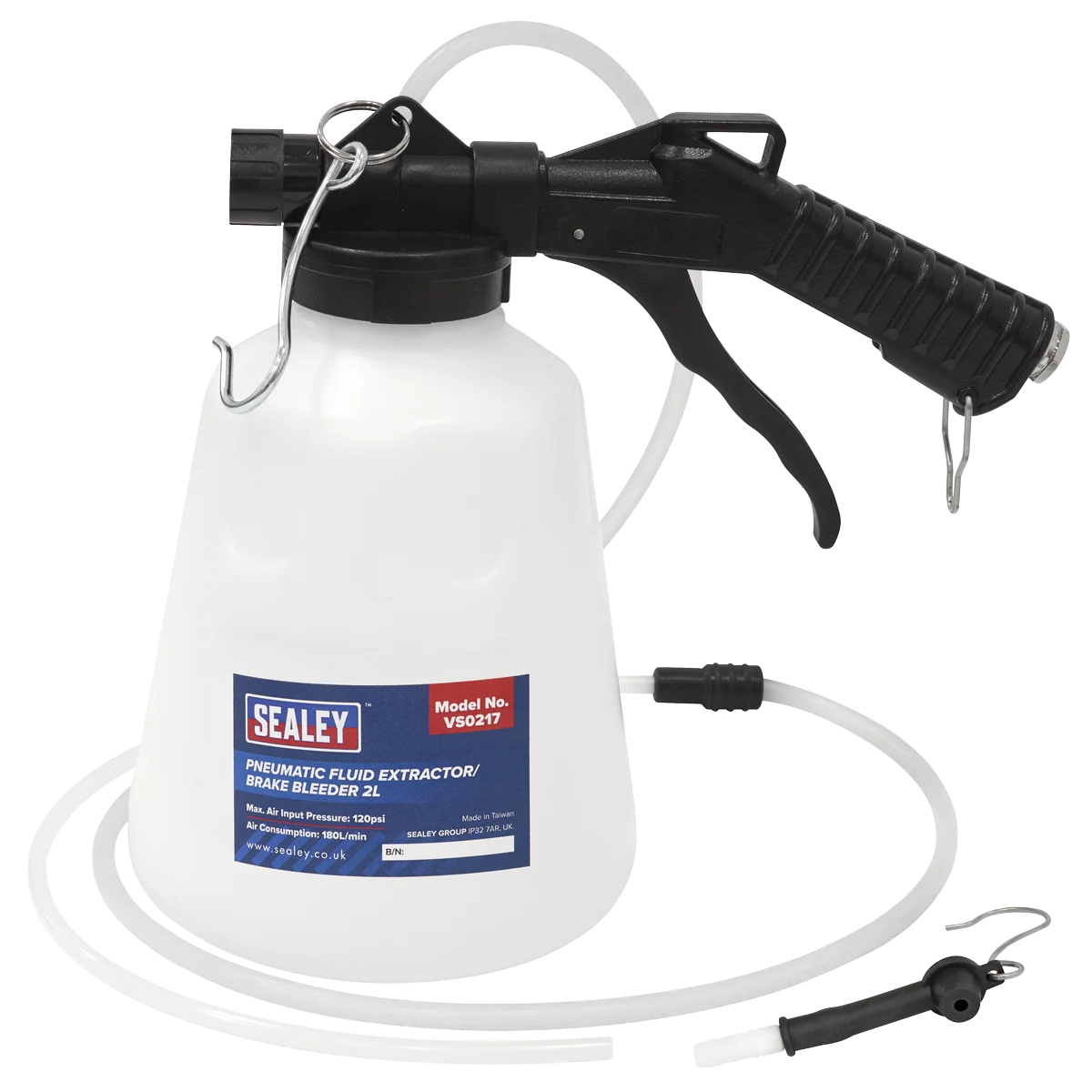 Sealey Pneumatic Fluid Extractor 2L Brake Bleeder VS0217