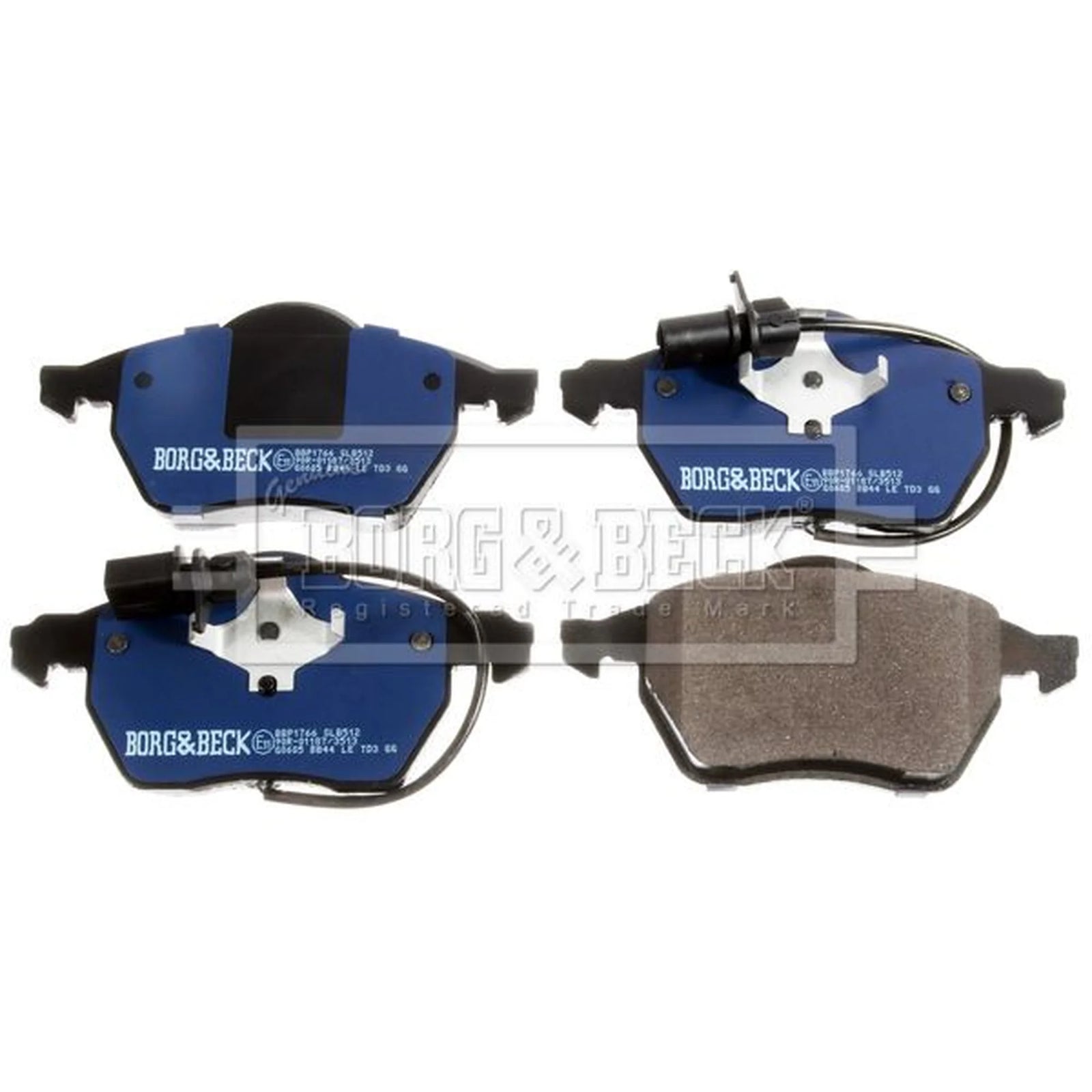 Borg & Beck 4 x Front Brake Pad Set BBP1766