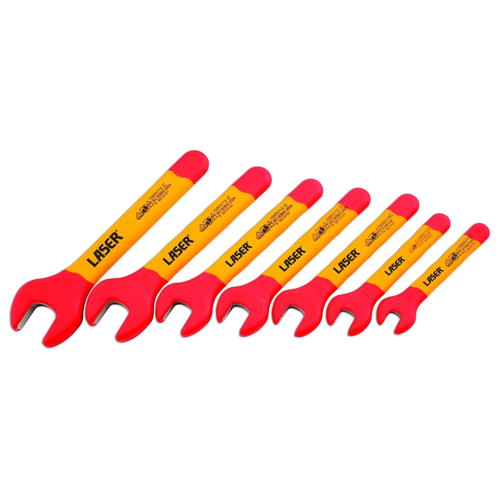 Laser Insulated Open Ended Spanner Set 7pc 6048