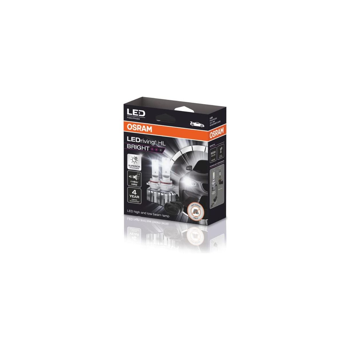 Osram Ledriving Hl Bright Hb4/Hir2