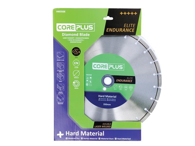 Coreplus HM350E Elite Hard Material Turbo Diamond Blade 350mm