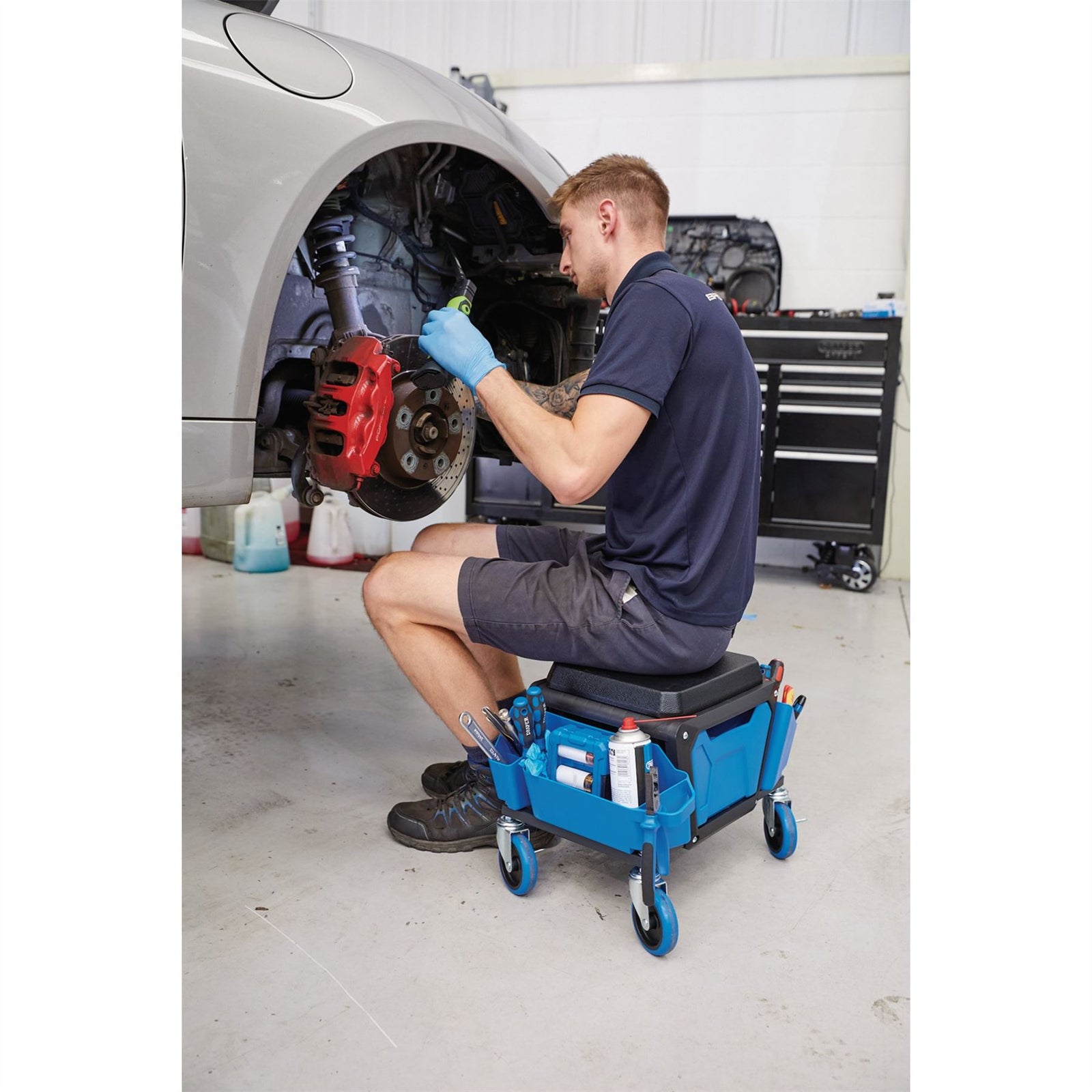 Draper Work Stool, Blue 23716