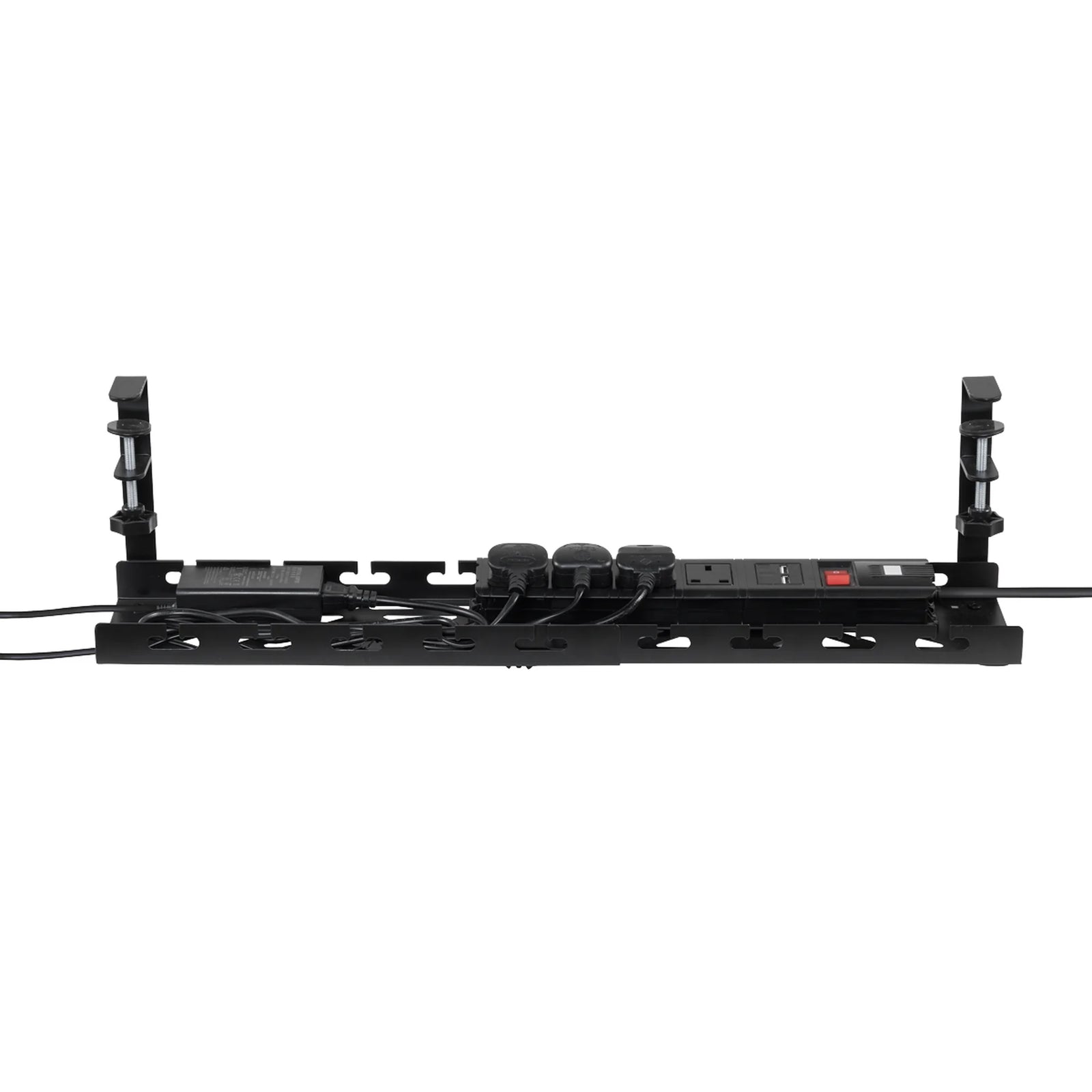 Dellonda Cable Management Tray Extendable 435/730mm - Black
