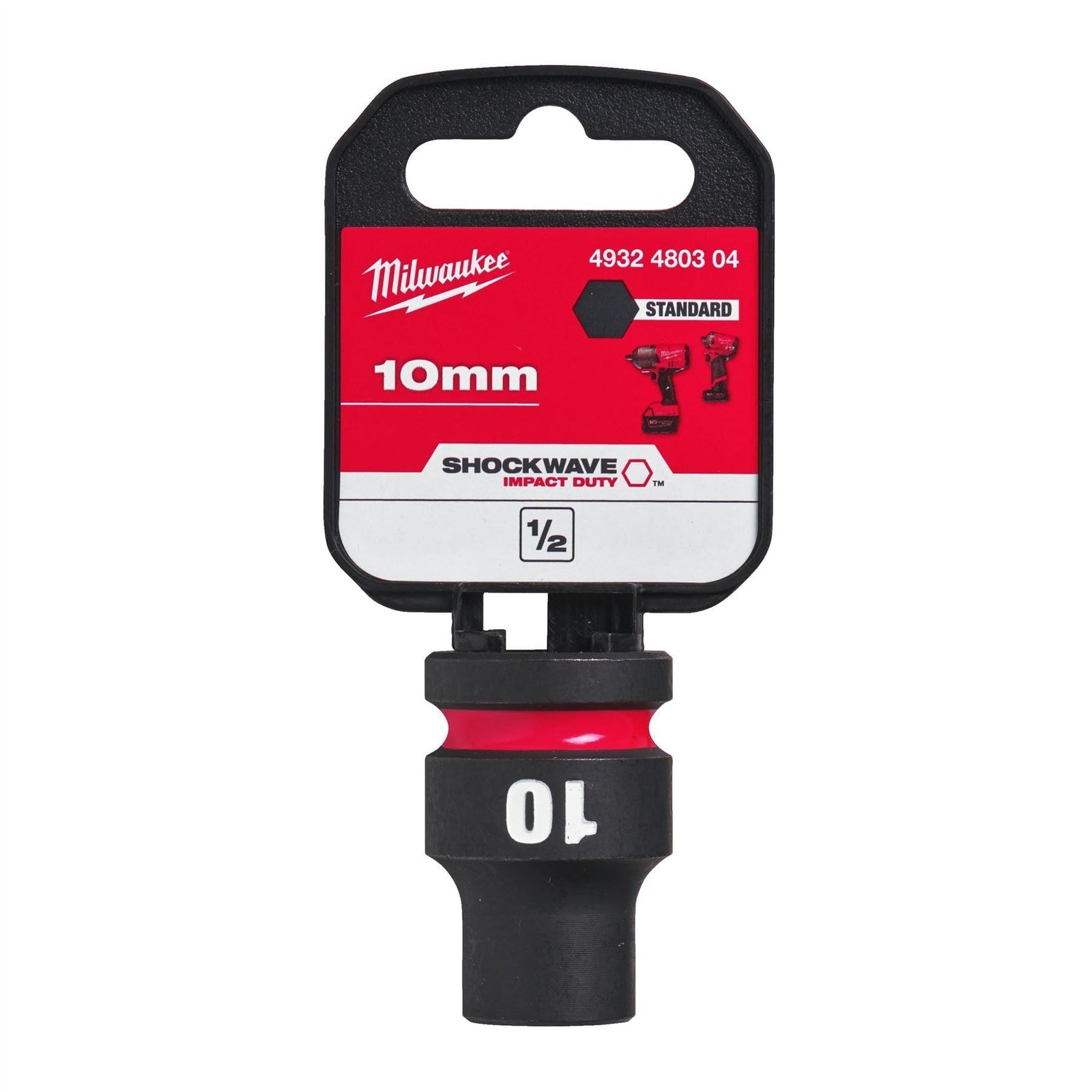 Milwaukee Hex Socket Shw 1/2 Std 10mm-1Pc 4932480304
