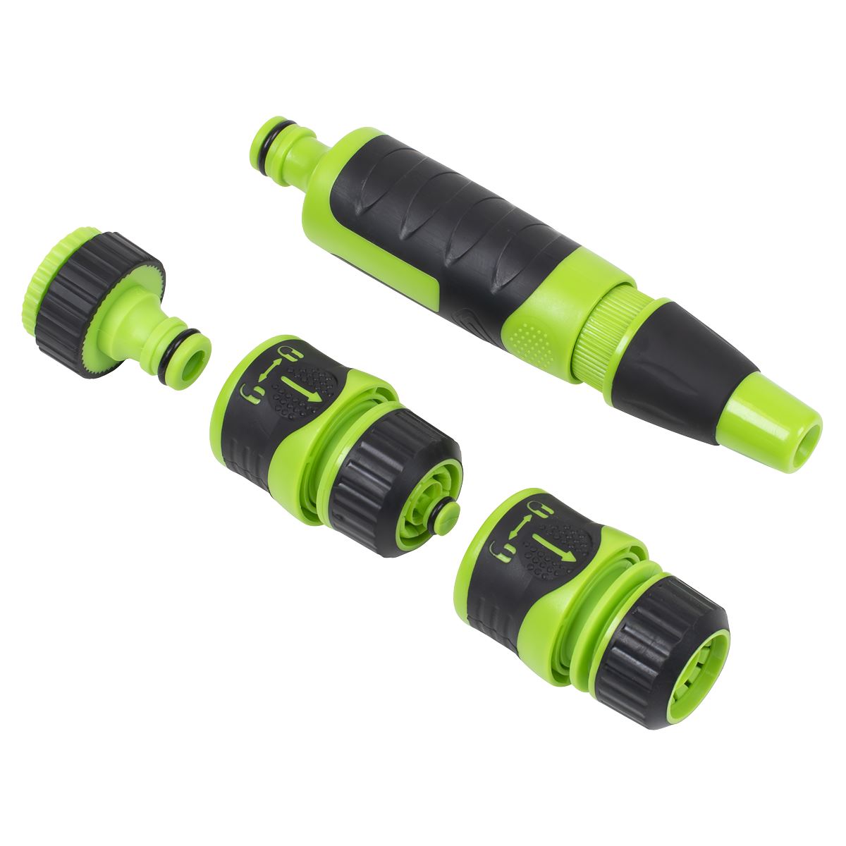 Sealey Deluxe Hose Nozzle & Connector Set 4pc JS9611