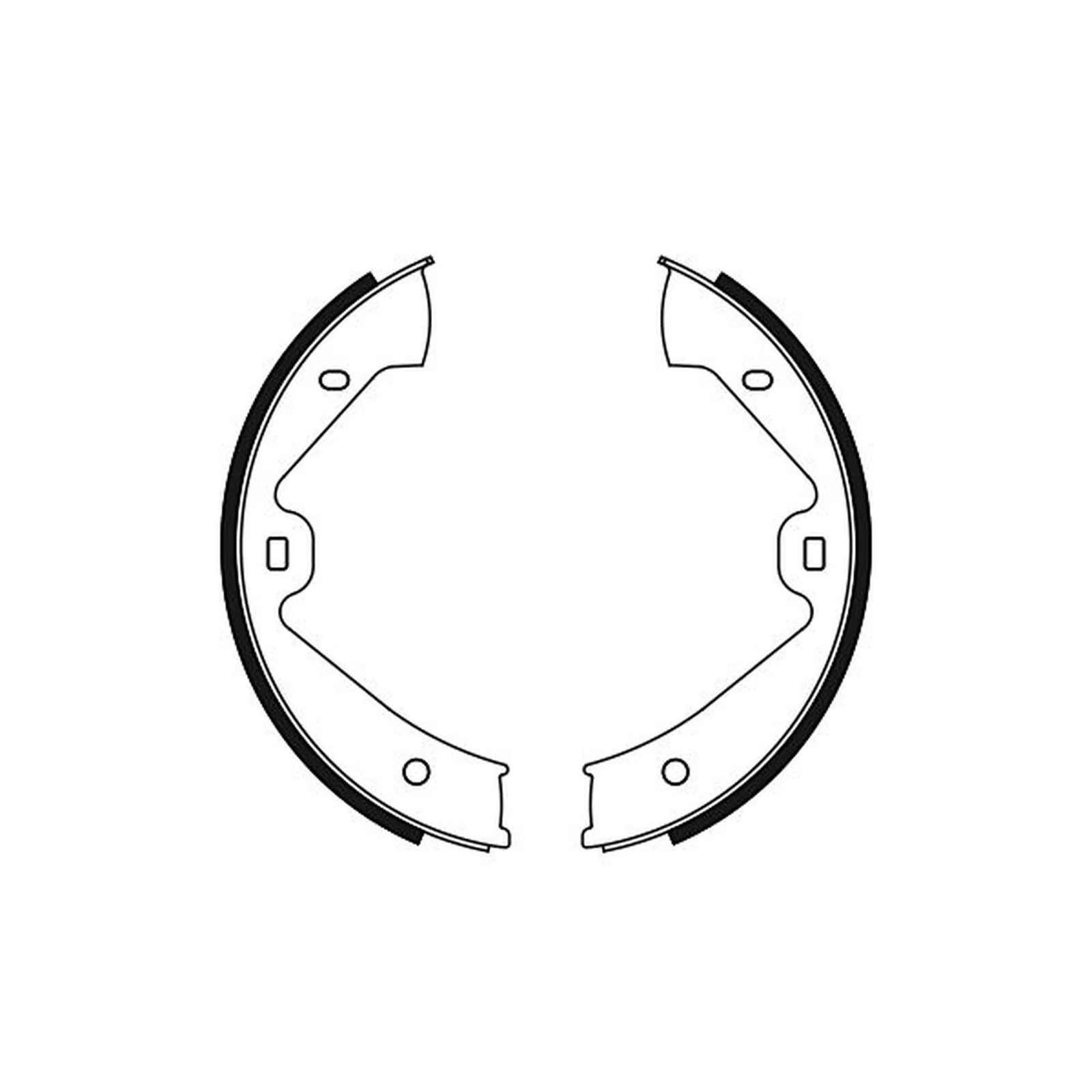 Bosch Parking Brake Shoe Set 0 986 487 755