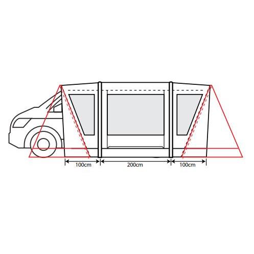 Outdoor Revolution Cayman Combo PC Low Driveaway Awning  180-210cm