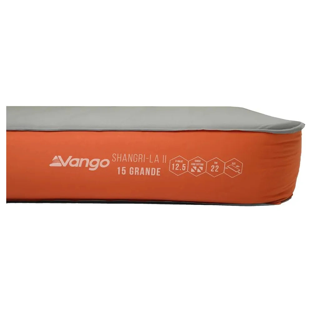 Vango Shangri-La II 15 Grande 15 Grande Cloud Grey / Orange Self Inflating Sleep Mat