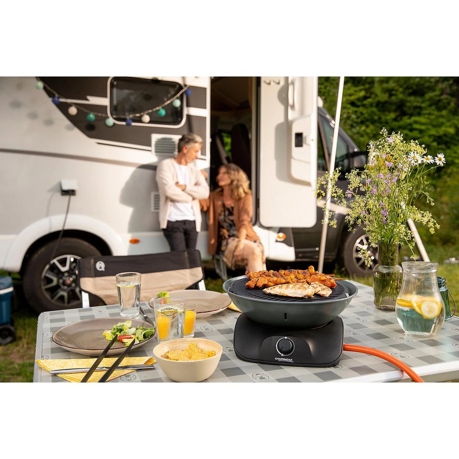 Campingaz 360 Grill CV Portable Gas BBQ 2400W Iron Grey