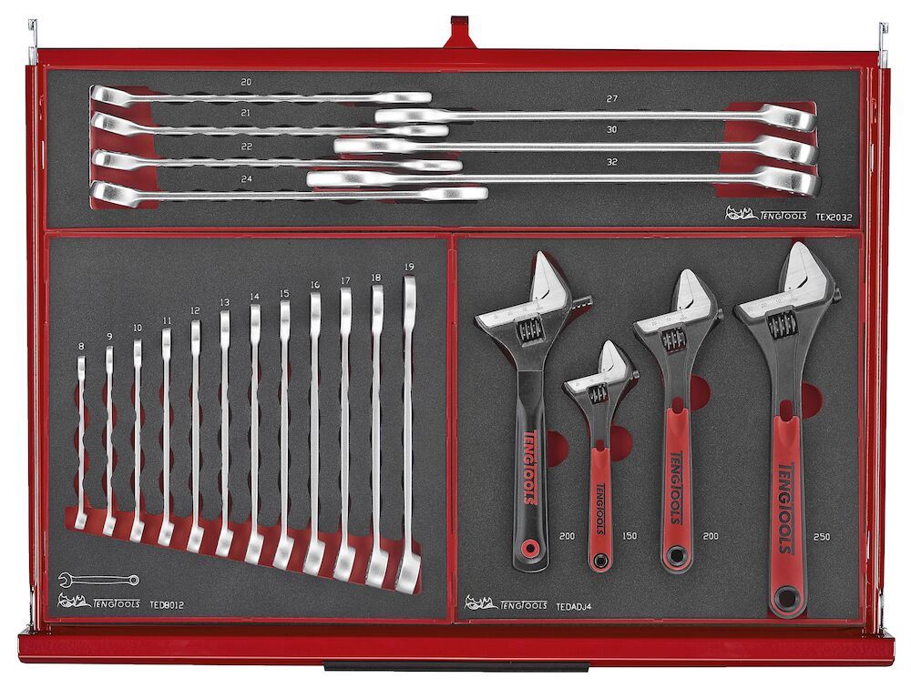 Teng Tools 26" PRO35™ stack FOAM tool kit 418 pieces red