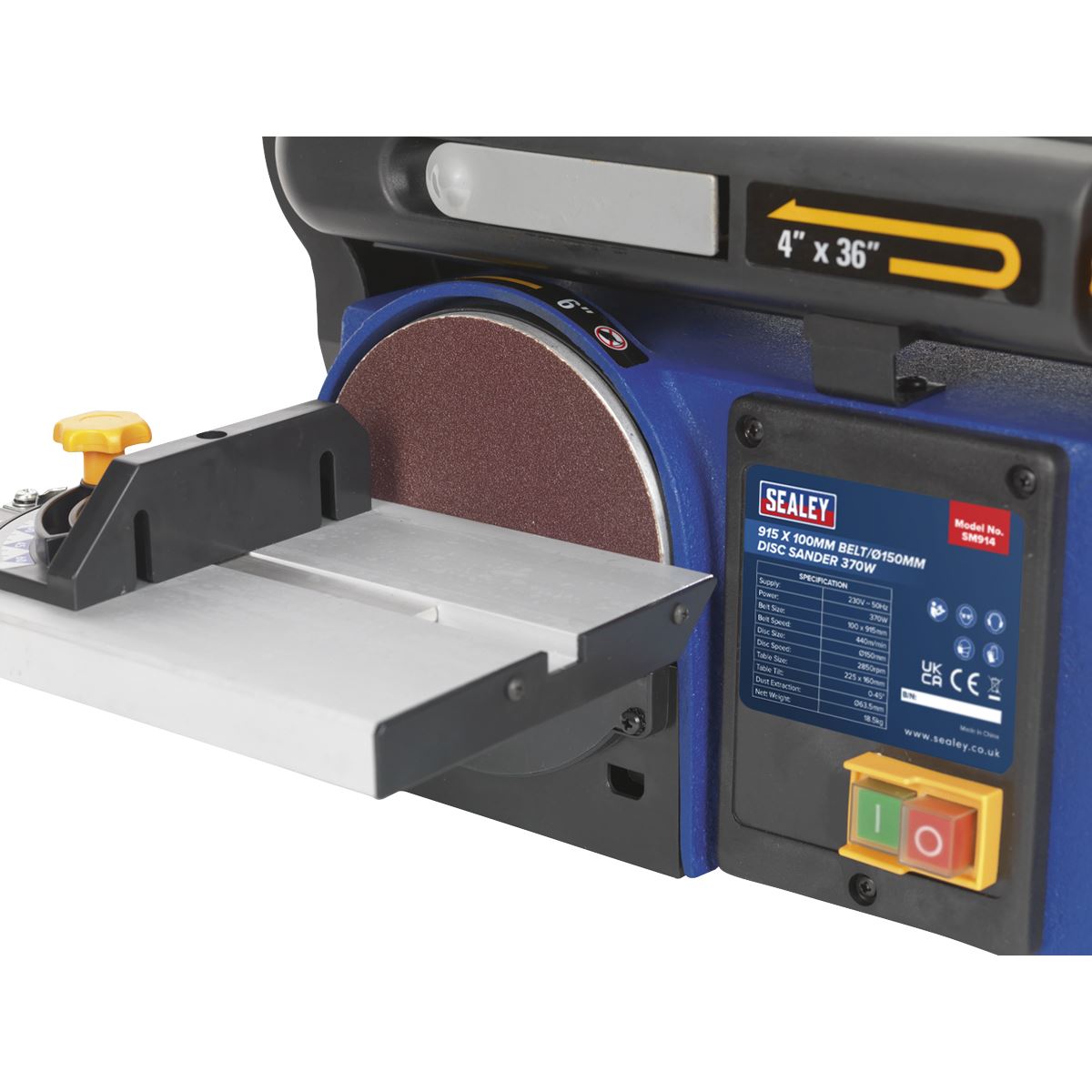 BELT/DISC SANDER 100 X 915MM/150 370W/230V
