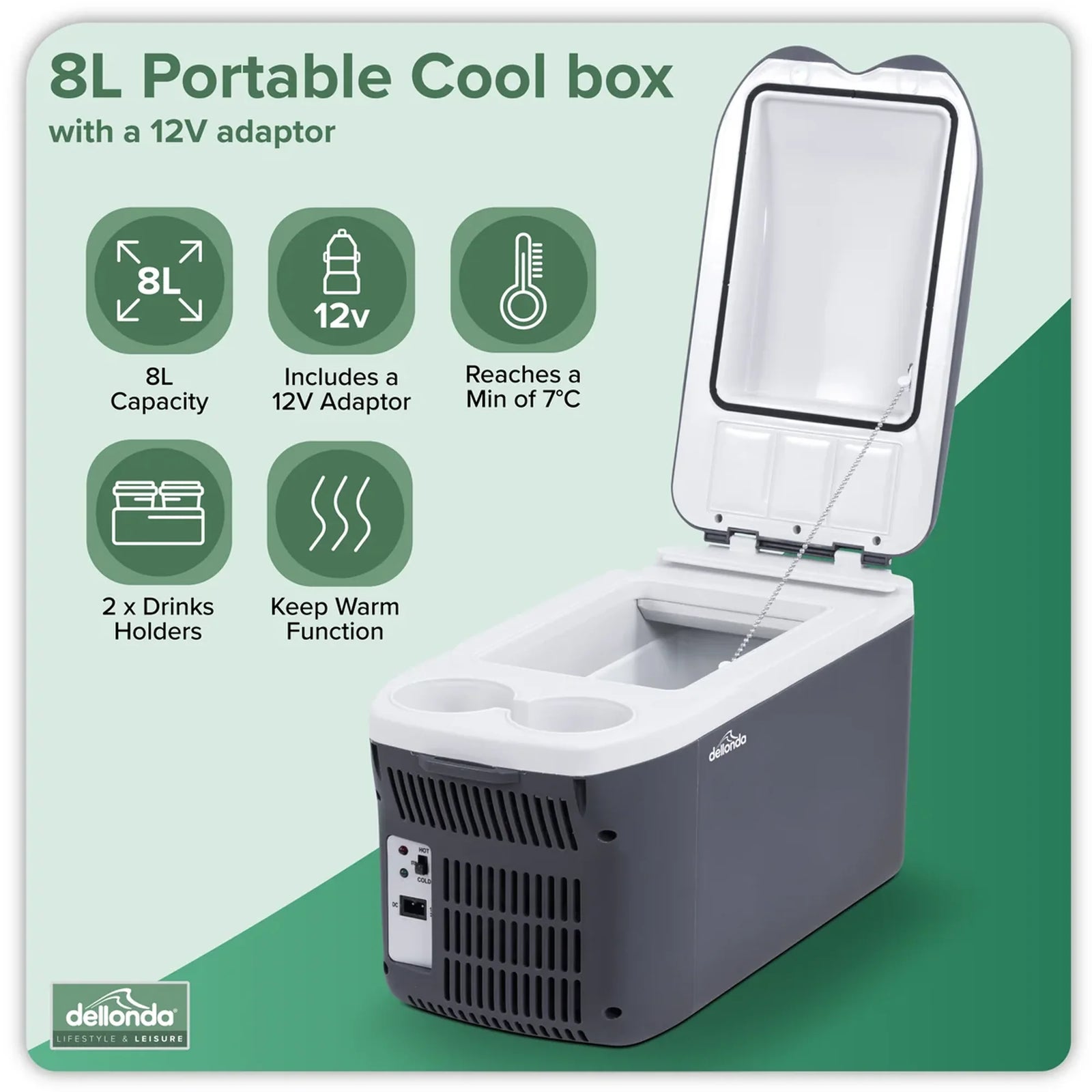 Sealey Portable Cool Box 8L 12V Vehicle Power