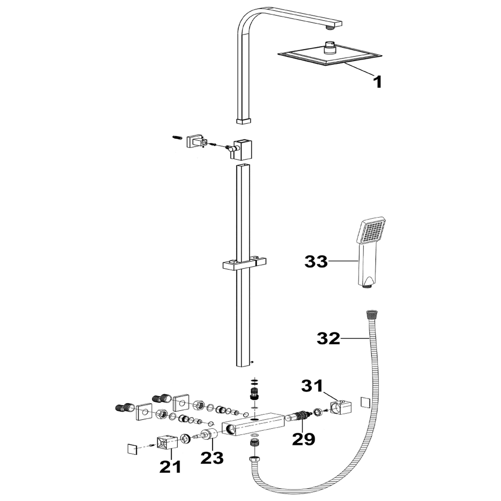 Sealey Shower Head (Fixed) DH10965