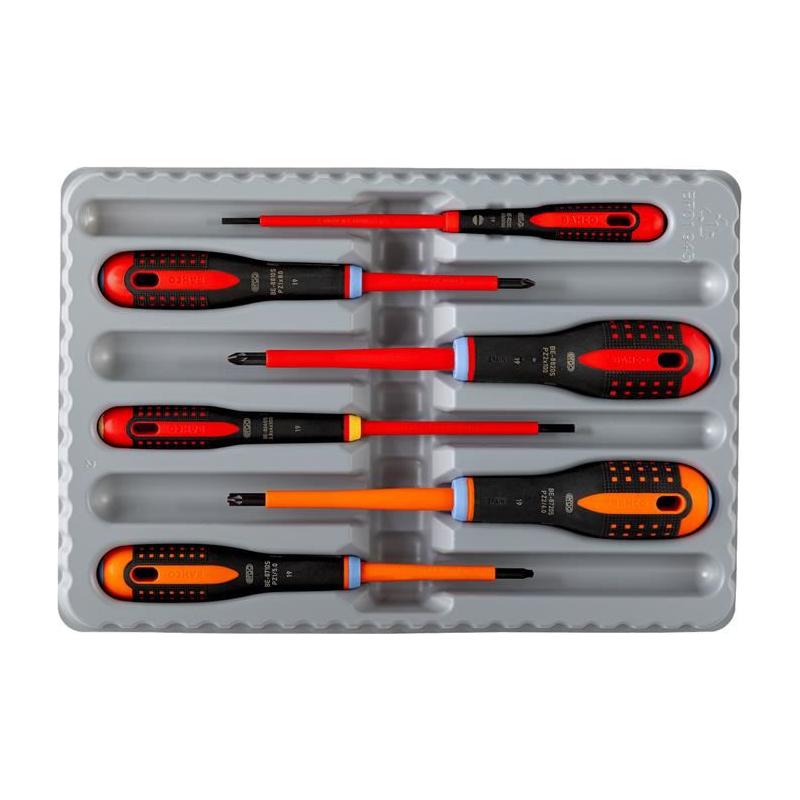 Bahco BE-9884S ERGO™ VDE Insulated Screwdriver Set, 6 Piece
