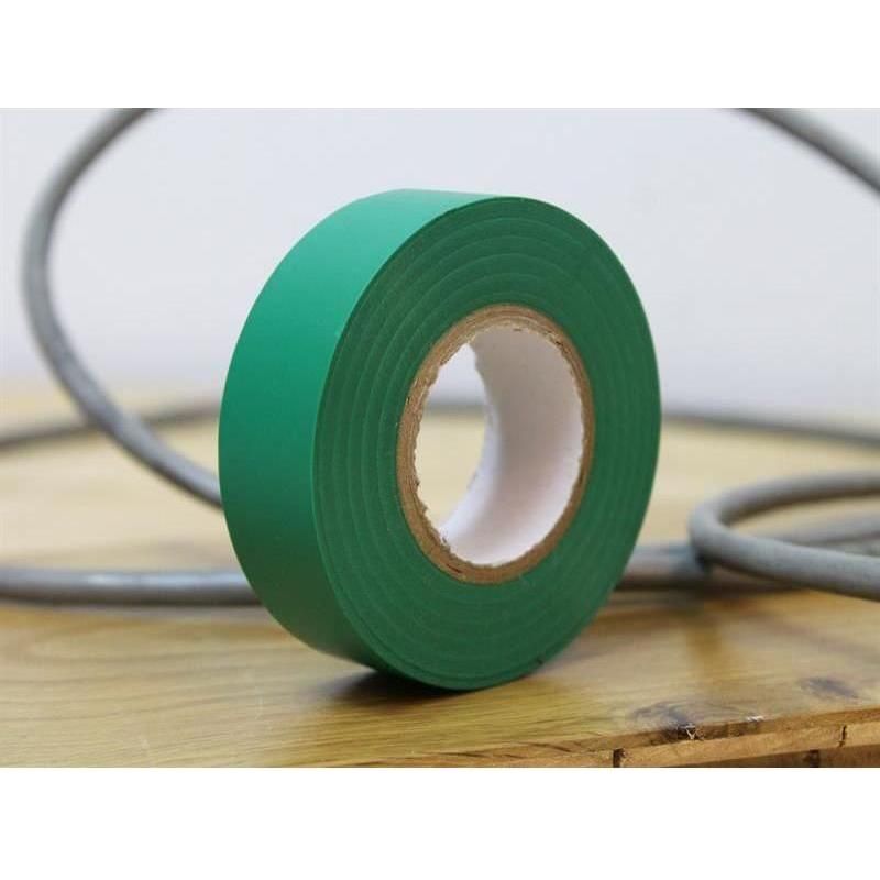 Faithfull PVC Electrical Tape Green 19mm x 20m