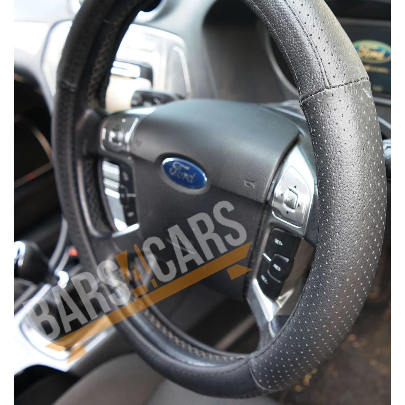 JRP Unbranded Leather Steering Wheel Cover Universal Fit