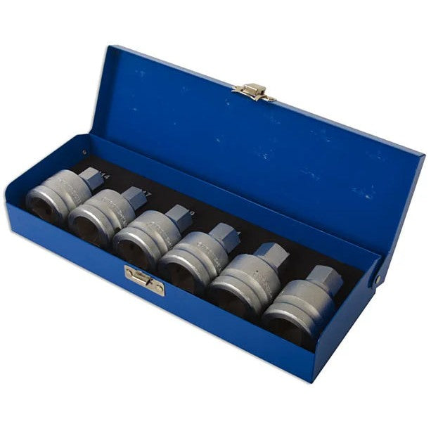 Laser Tools Hex Socket Bit Set d 6pc 1-3/4