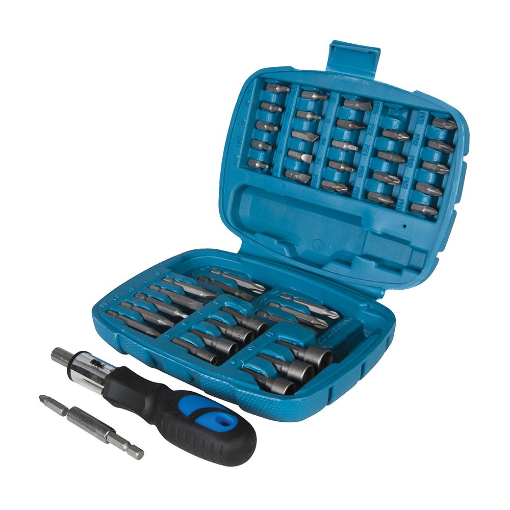 Silverline Ratchet Screwdriver Bit & Socket Set 45pce 45pce
