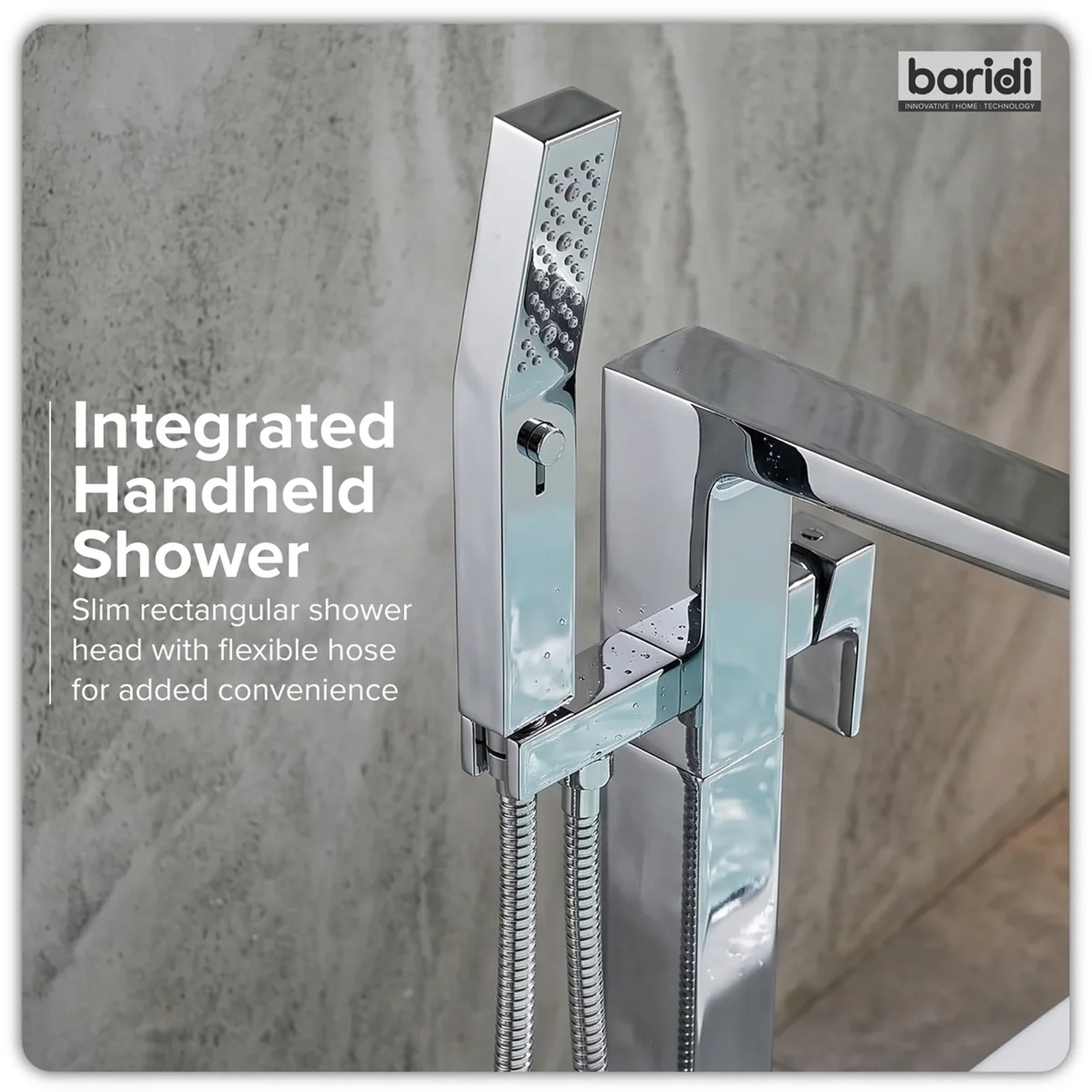 Baridi Freestanding Bath Mixer Tap DH400 Chrome