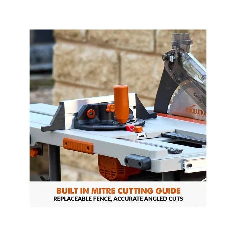 Evolution R255TBL Portable Table Saw with Stand 240V 1650W - 119-0006