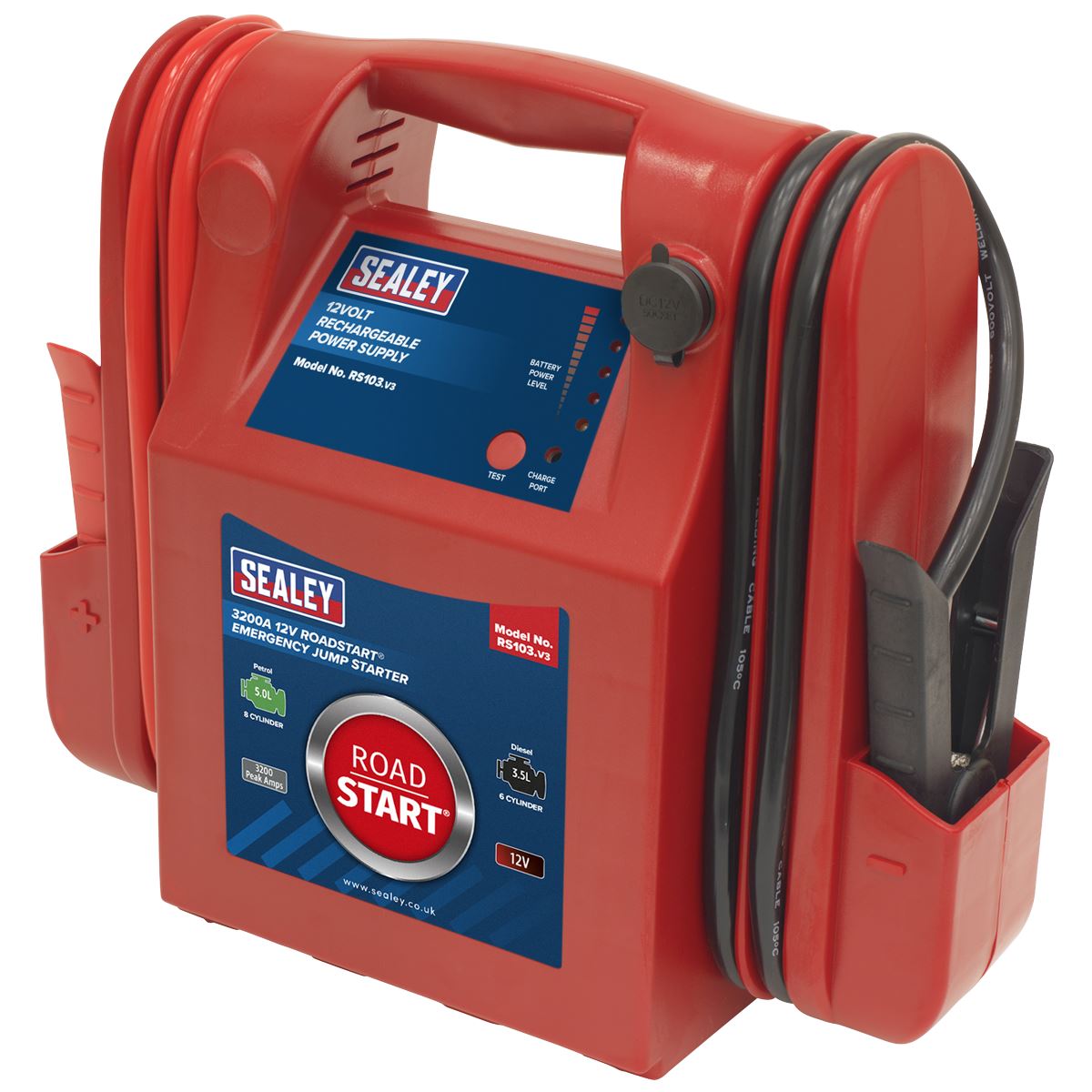 Sealey RoadStartï Emergency Jump Starter 12V 3200 Peak Amps RS103