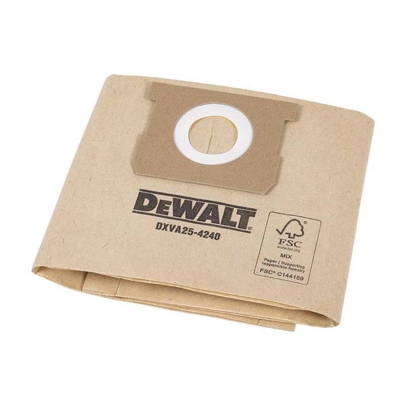 Dewalt Vacuum DXVA25-4240 Dust Bag (Pack 3)