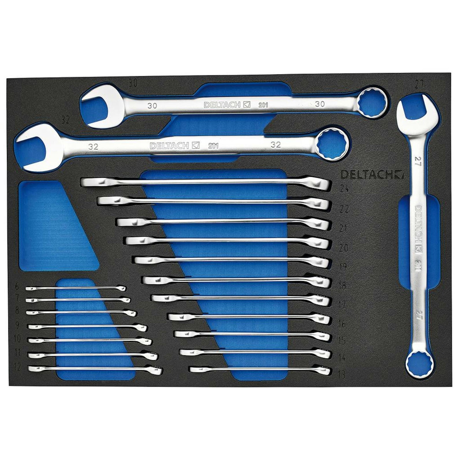 BUNKER Open End Spanner Set in EVA Foam Inlay (21 Piece) - DELTACH-561005