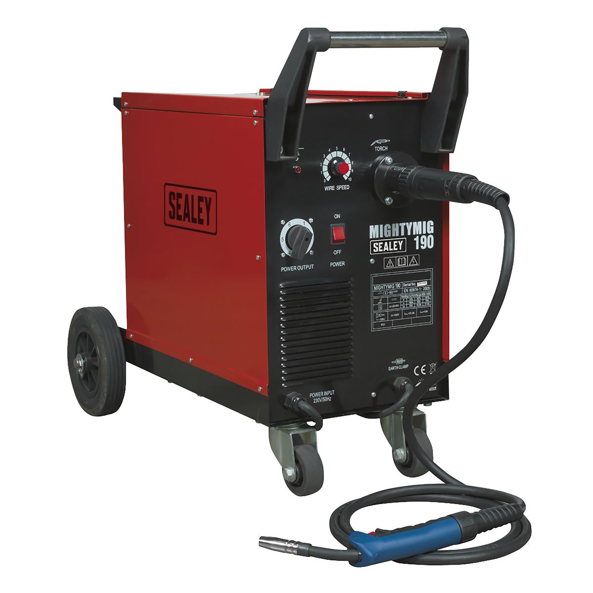 Sealey Professional Gas/No-Gas MIG Welder 190A with Euro Torch MIGHTYMIG190