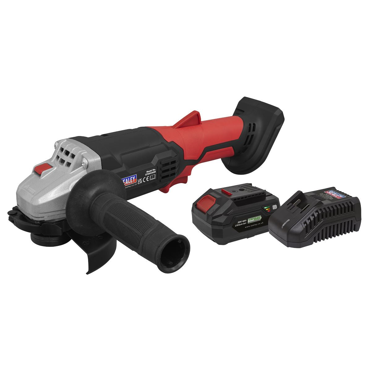 Sealey Cordless Angle Grinder Kit115mm 20V 4Ah SV20 Series CP20VAGBKIT1