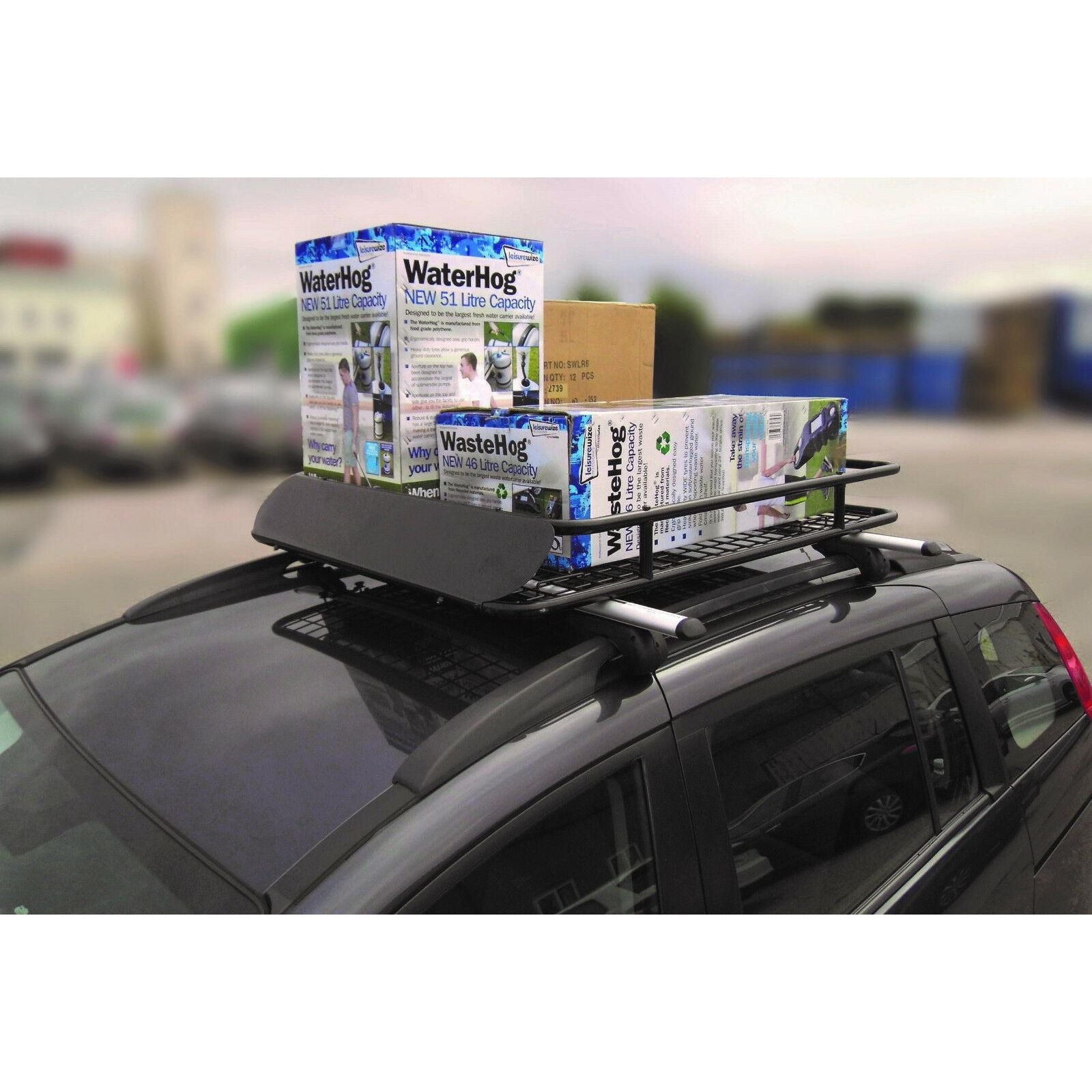 Leisurewize Universal Heavy Duty Steel Aerodynamic Roof Rack Bar Tray Carrier