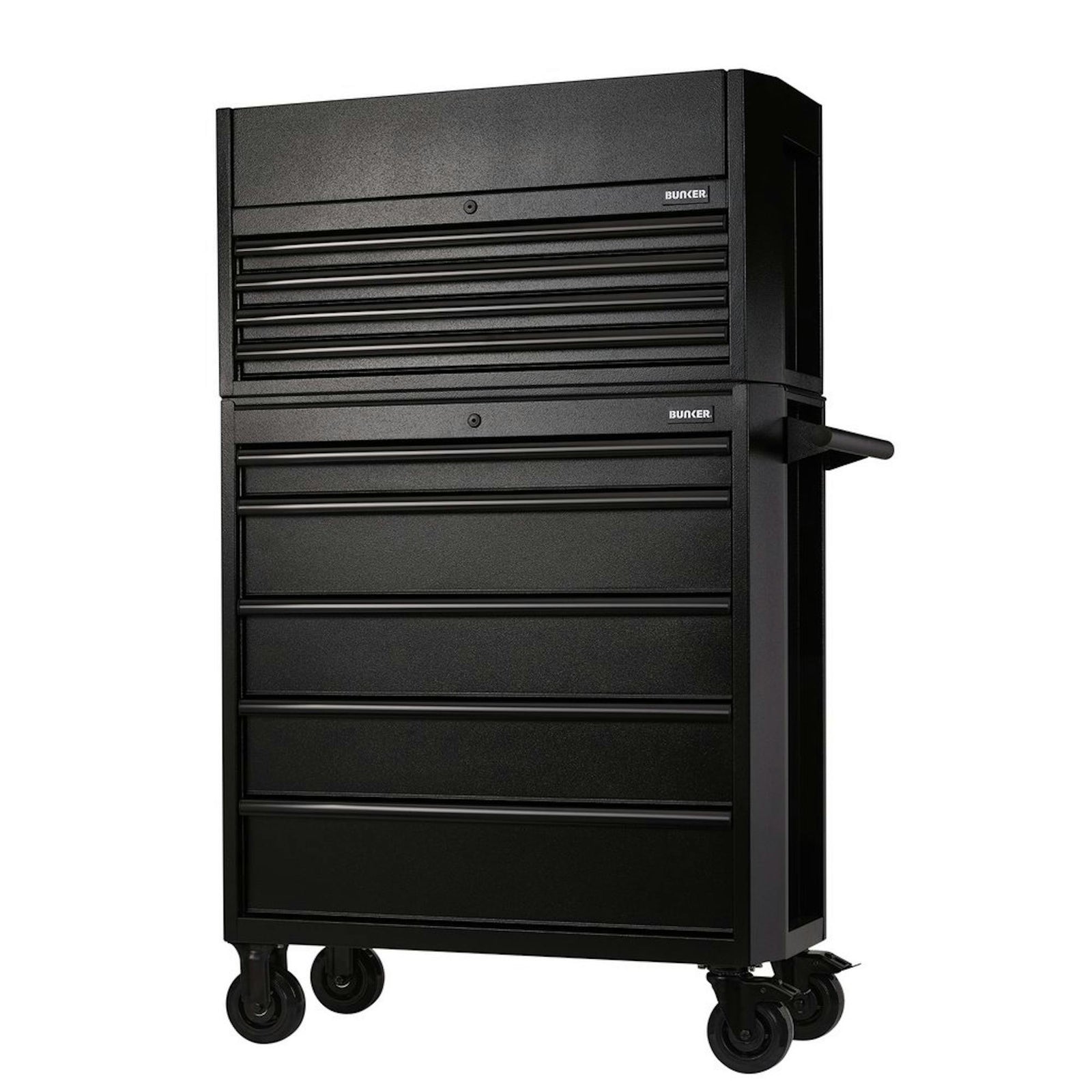 Draper BUNKER 9 Drawer Combined Roller Cabinet and Tool Chest, 36", Black
