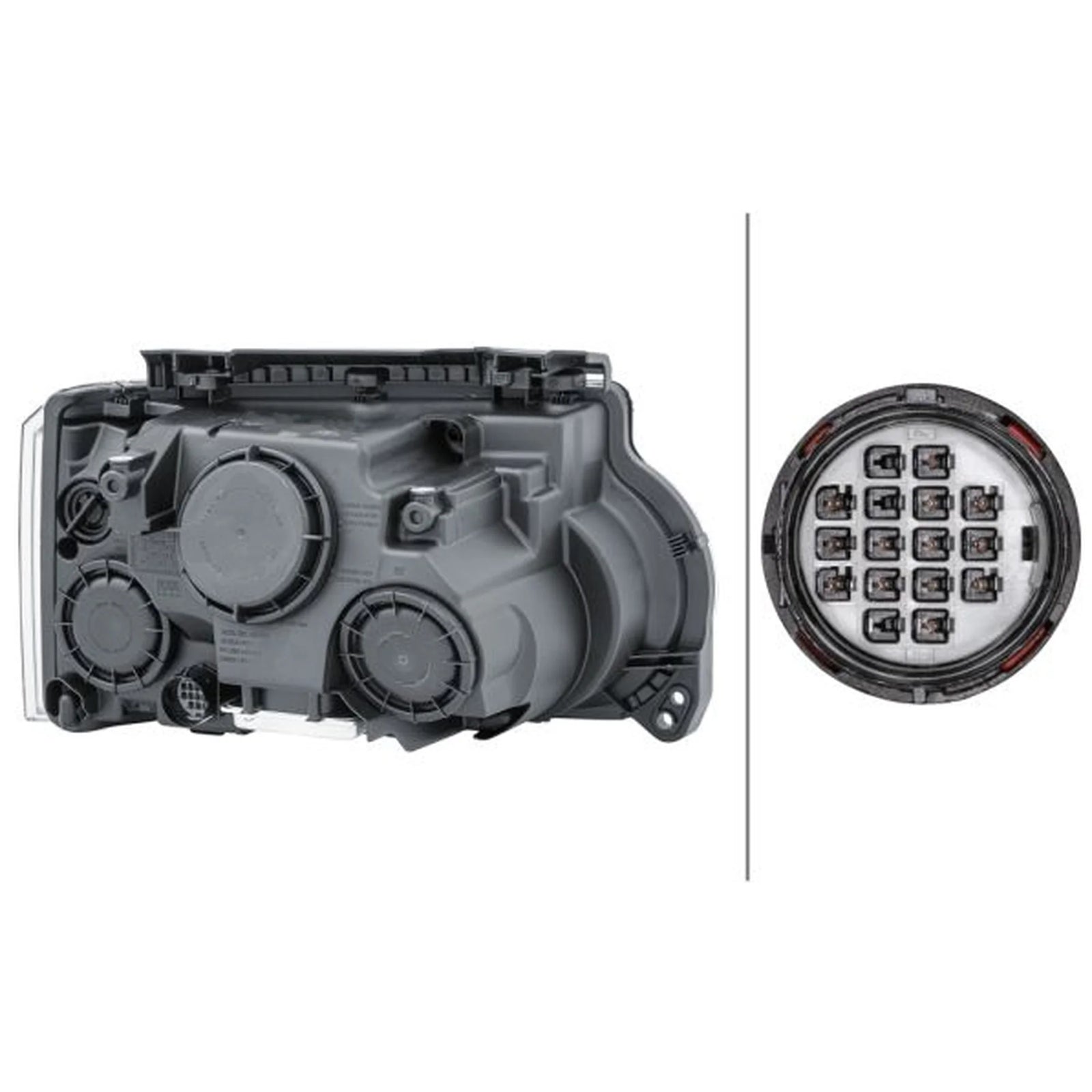 Hella Headlight Headlamp W5W Left 1EL 238 036-431