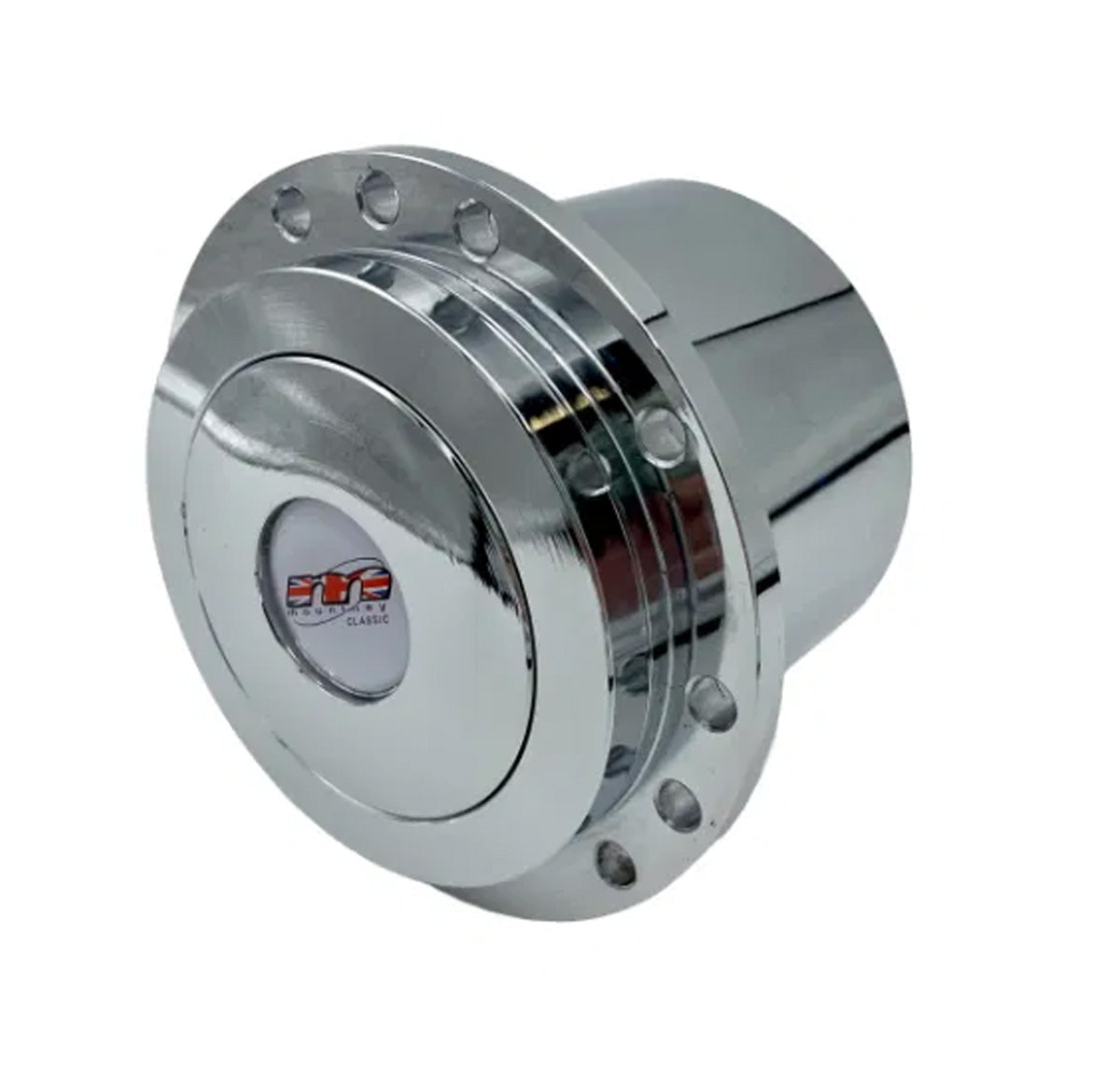 Mountney Traditional Range Polished Billet Horn Push - Chrome