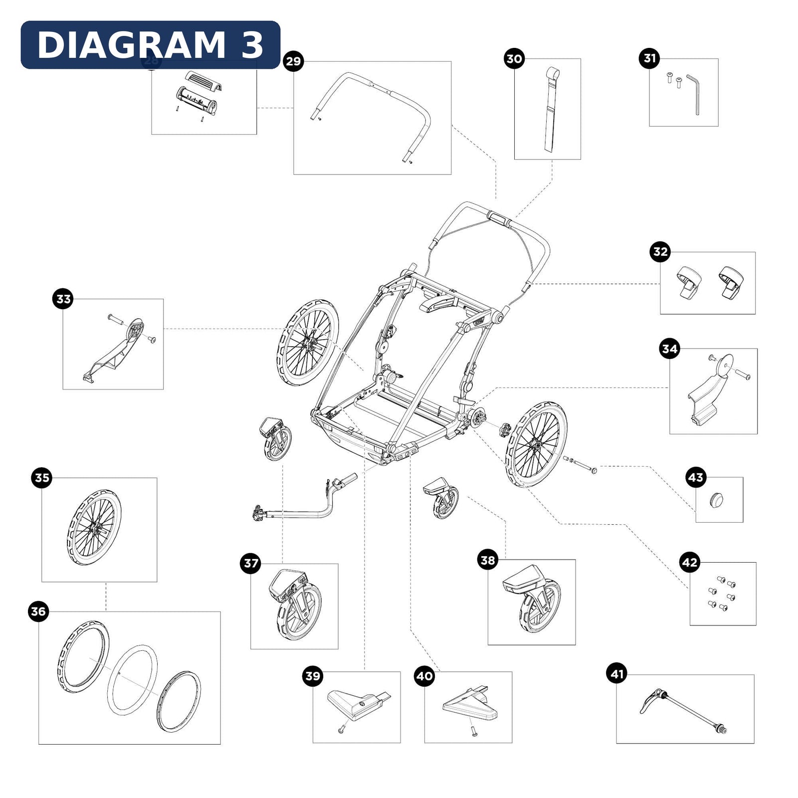 Thule Spares Handlebar - double - 1500055213