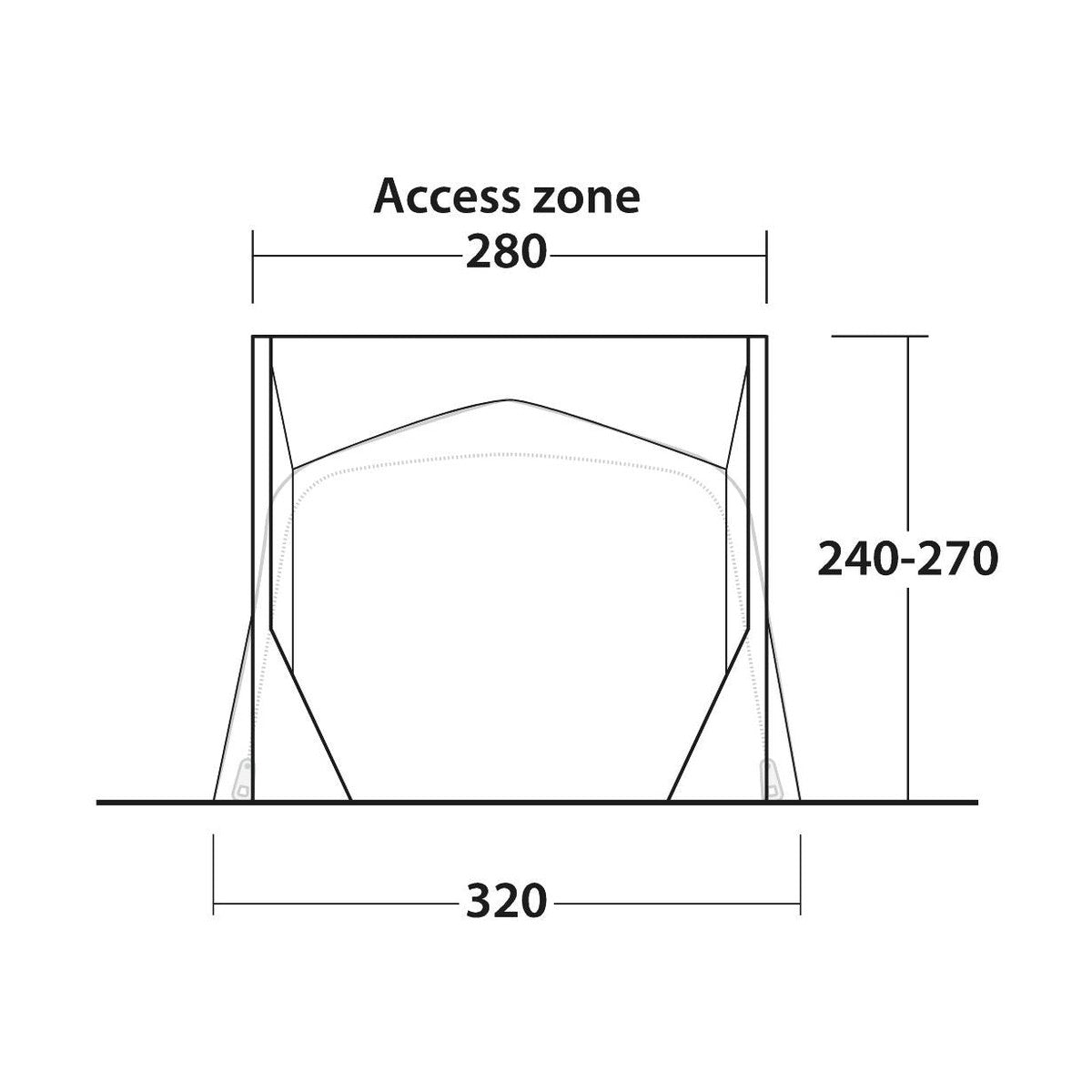 Outwell Mid/Tall Connection Park PowerAir Access zone 240-270cm