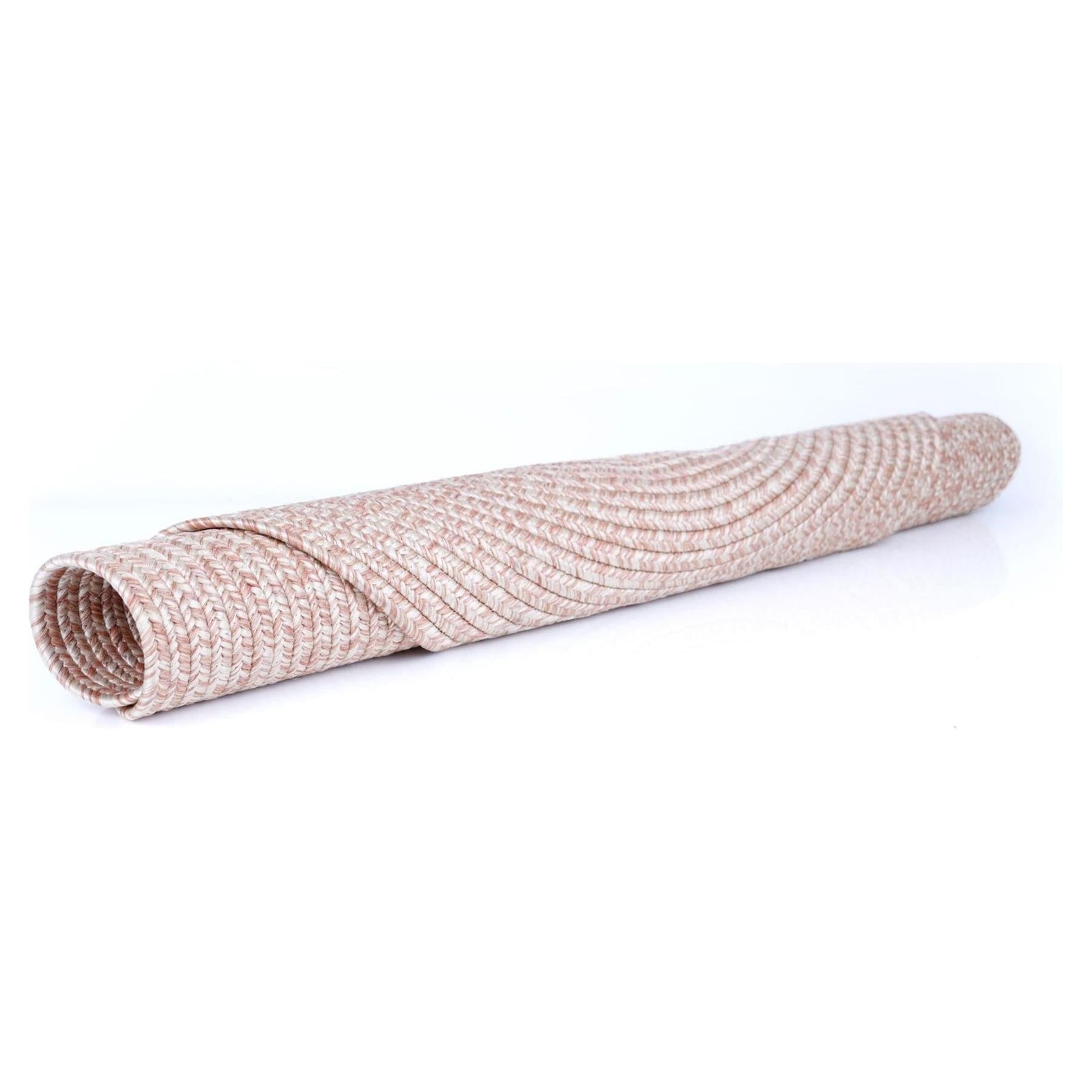 Outdoor Garden Rug Portable Mat for Decking Patio Round Faux Jute Plain 120 cm