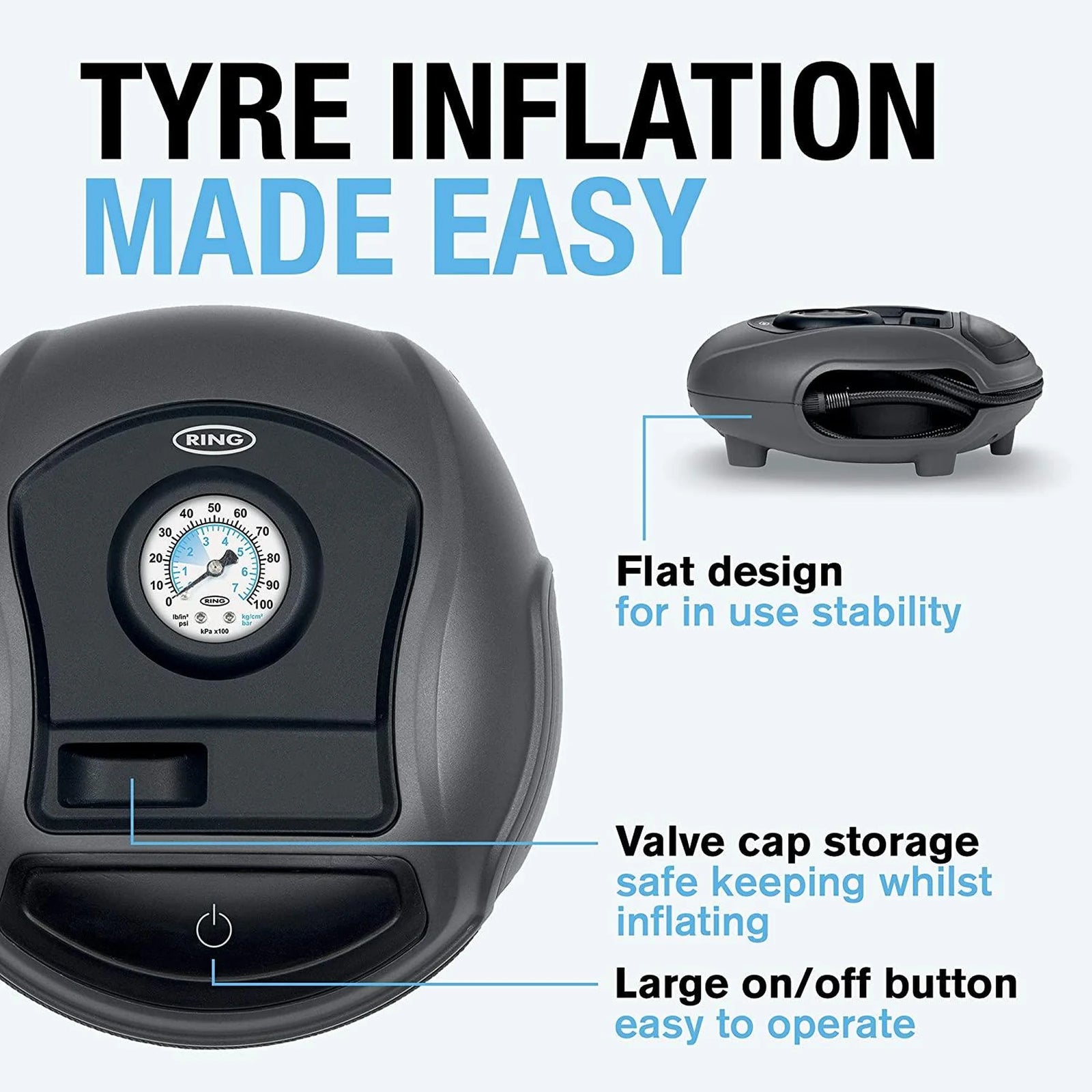 Ring Automotive Analogue Tyre Inflator (Great Value) - RTC100