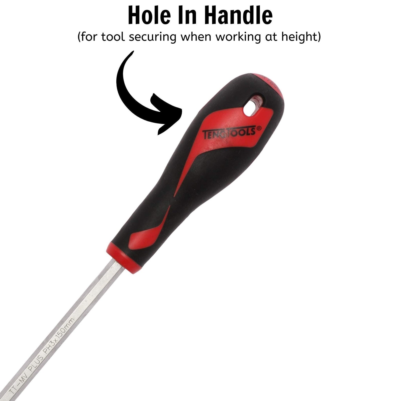 Teng Tools PH Screwdriver PH3 x 150mm XL Hex Shaft