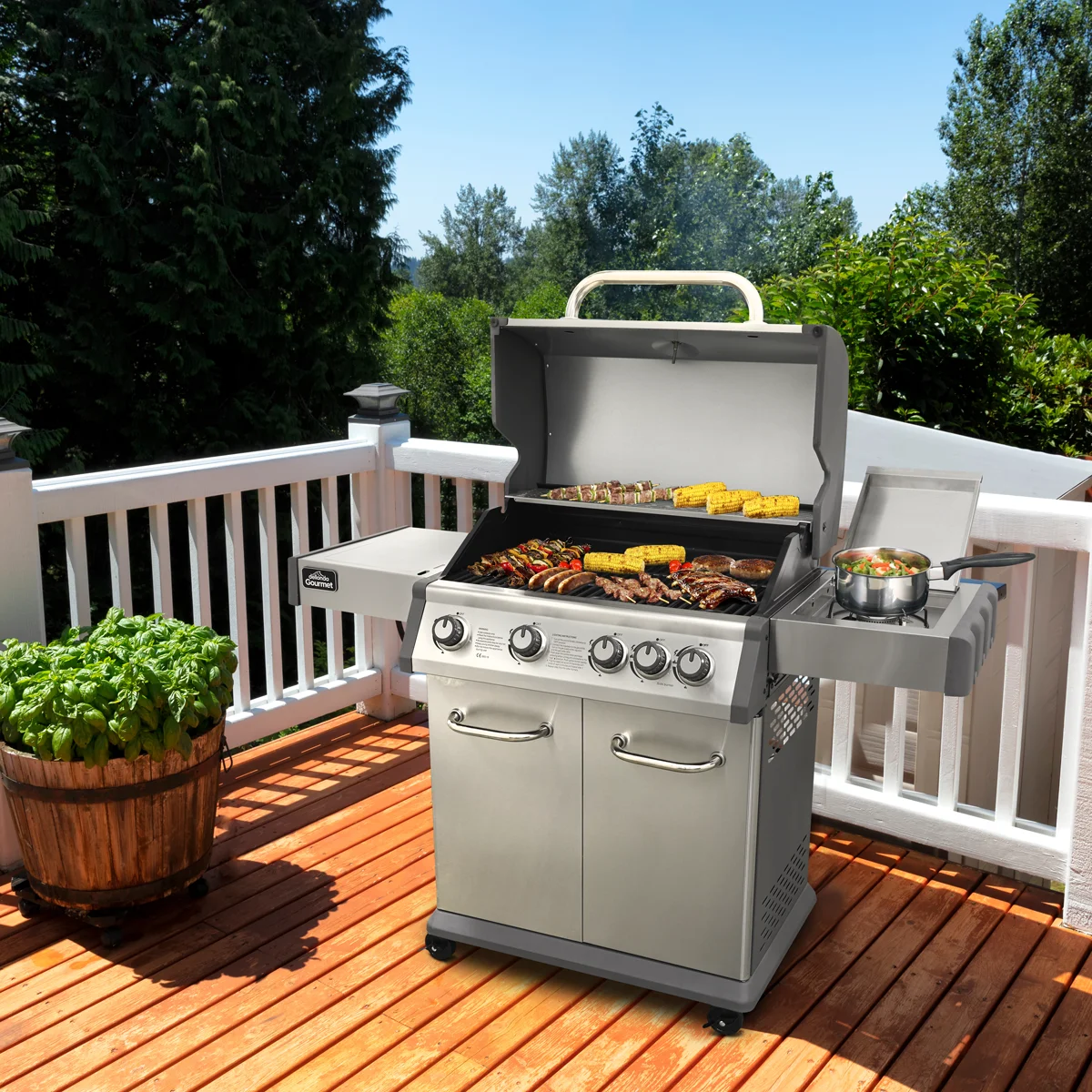 Dellonda 4+1 Burner Deluxe Gas BBQ