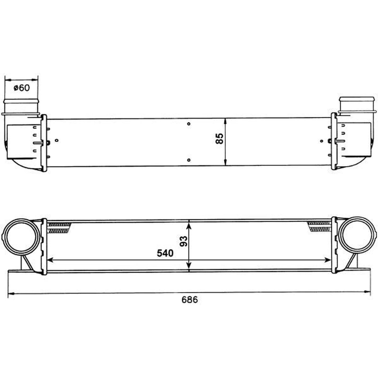 NRF Intercooler (Charge Air Cooler) 30129A