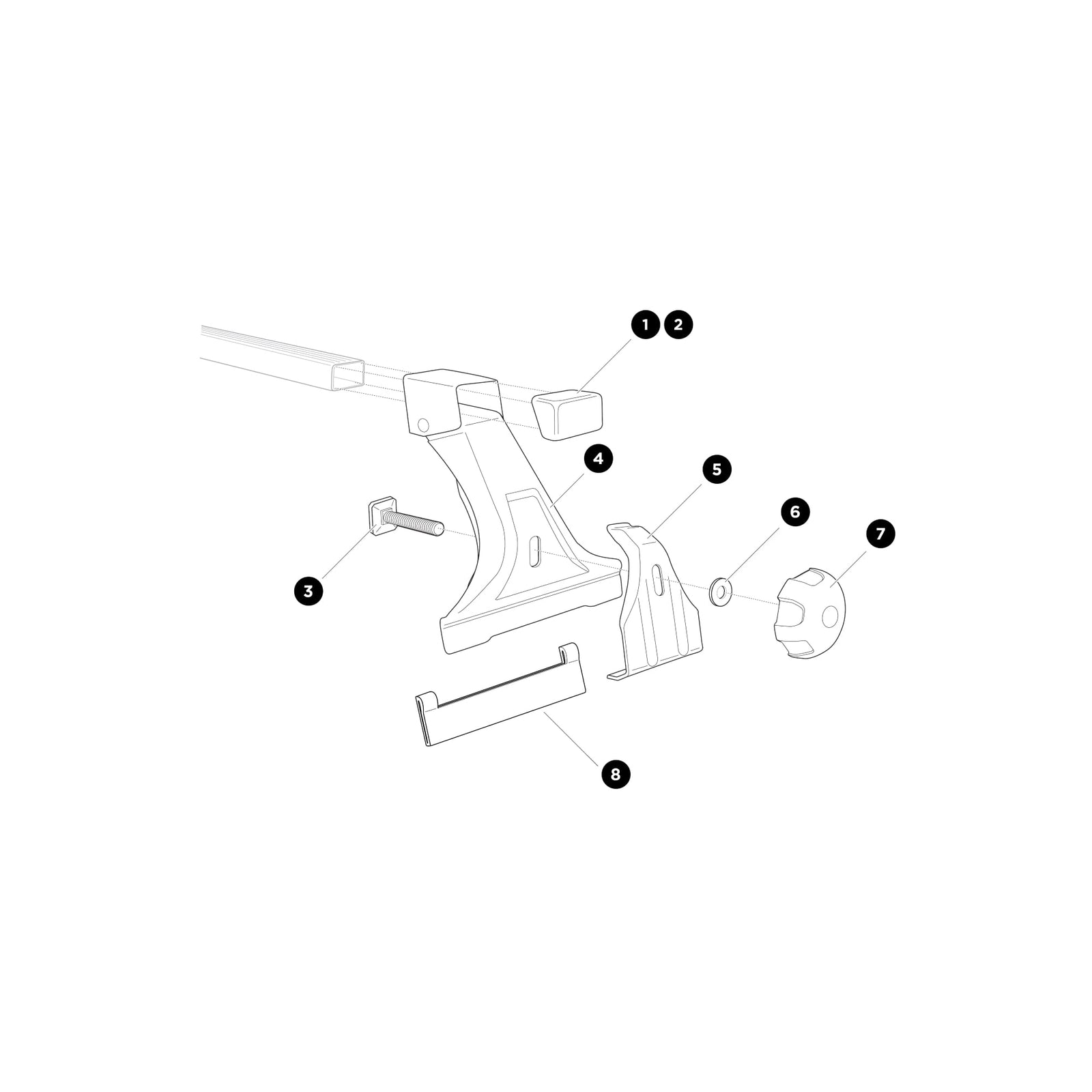 Thule M8x51mm Screw - Essential for Cargo Carriers