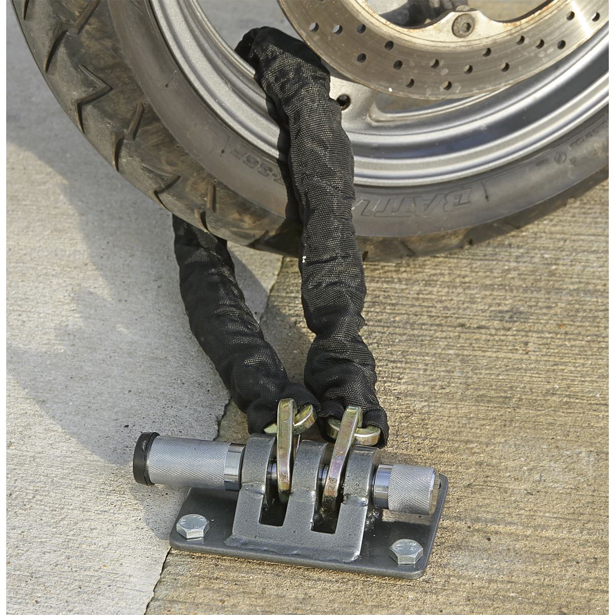 Sealey Motorcycle Locking Ground Anchor 4 Security Bolts MCGA02