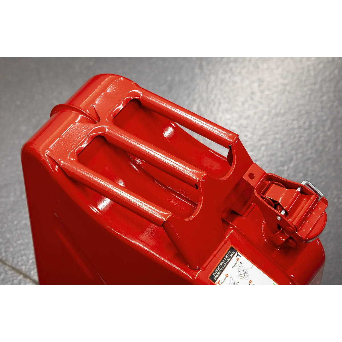 Sealey Jerry Can 20L Red Steel Fuel Container