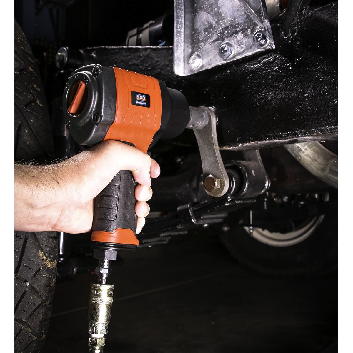Sealey Composite Air Impact Wrench 1/2"Sq Drive Twin Hammer GSA6002