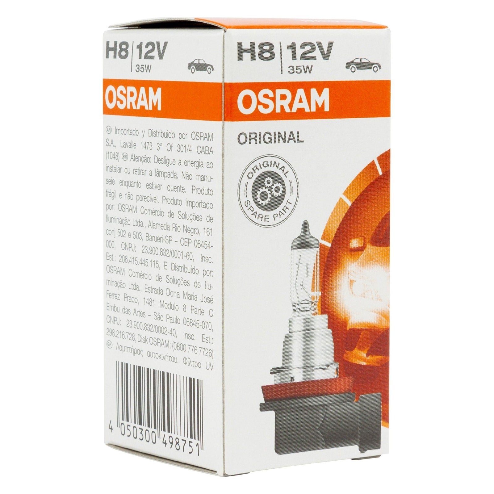 Osram Original 12V H8 halogen headlamp bulb 64212 1 piece in folding box
