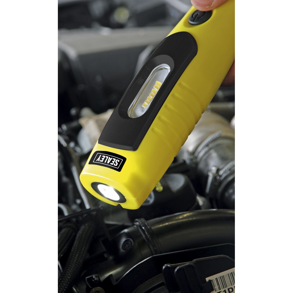 Sealey Yellow Rechargeable 360° Inspection Lamp 7 SMD+3W LED Lithium-ion