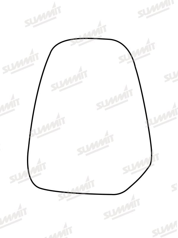 Summit Stick-On Commercial Mirror Glass fits Ford Transit Courier 14 to 17 RHS