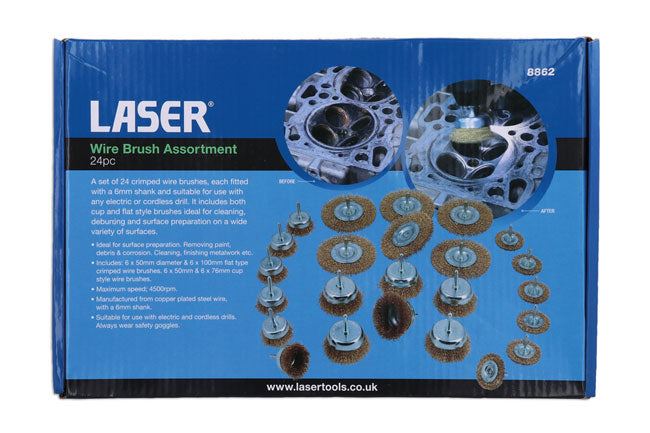 Laser Wire Brush Assortment 24pc